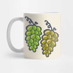 JUICY GRAPES Big Grape Bunches Summer Wine Fruit Green Olive - UnBlink Studio by Jackie Tahara Mug